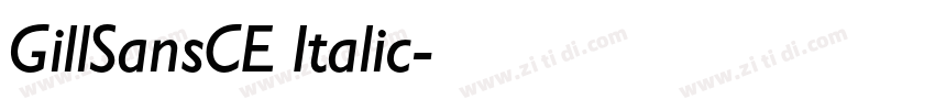 GillSansCE Italic字体转换